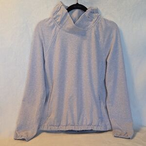 Gray High-Neck Pullover Sweater